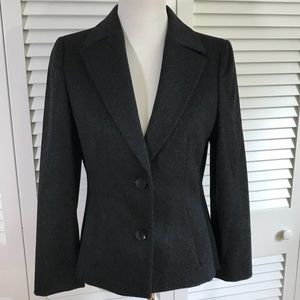 Valentino Charcoal Wool/Cashmere Blazer - Sz 10/44